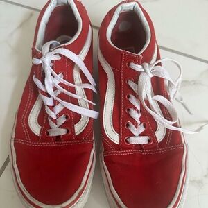 Women’s Red Vans, great condition
